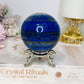 High Grade Large Lapis Lazuli Sphere on Stand 417g