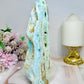 Large Blue Hemimorphite Druzy Tower 20cm