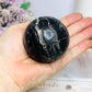 Black Sphalerite Druzy Sphere on Stand
