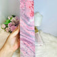 Huge Natural Pink Opal Carved Tower 34cm 1.98KG