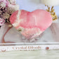 Absolutely Gorgeous Large Pink Opal Heart Carving On Stand 12cm