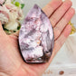 Natural High Grade Purple Mica Carved Flame 9cm