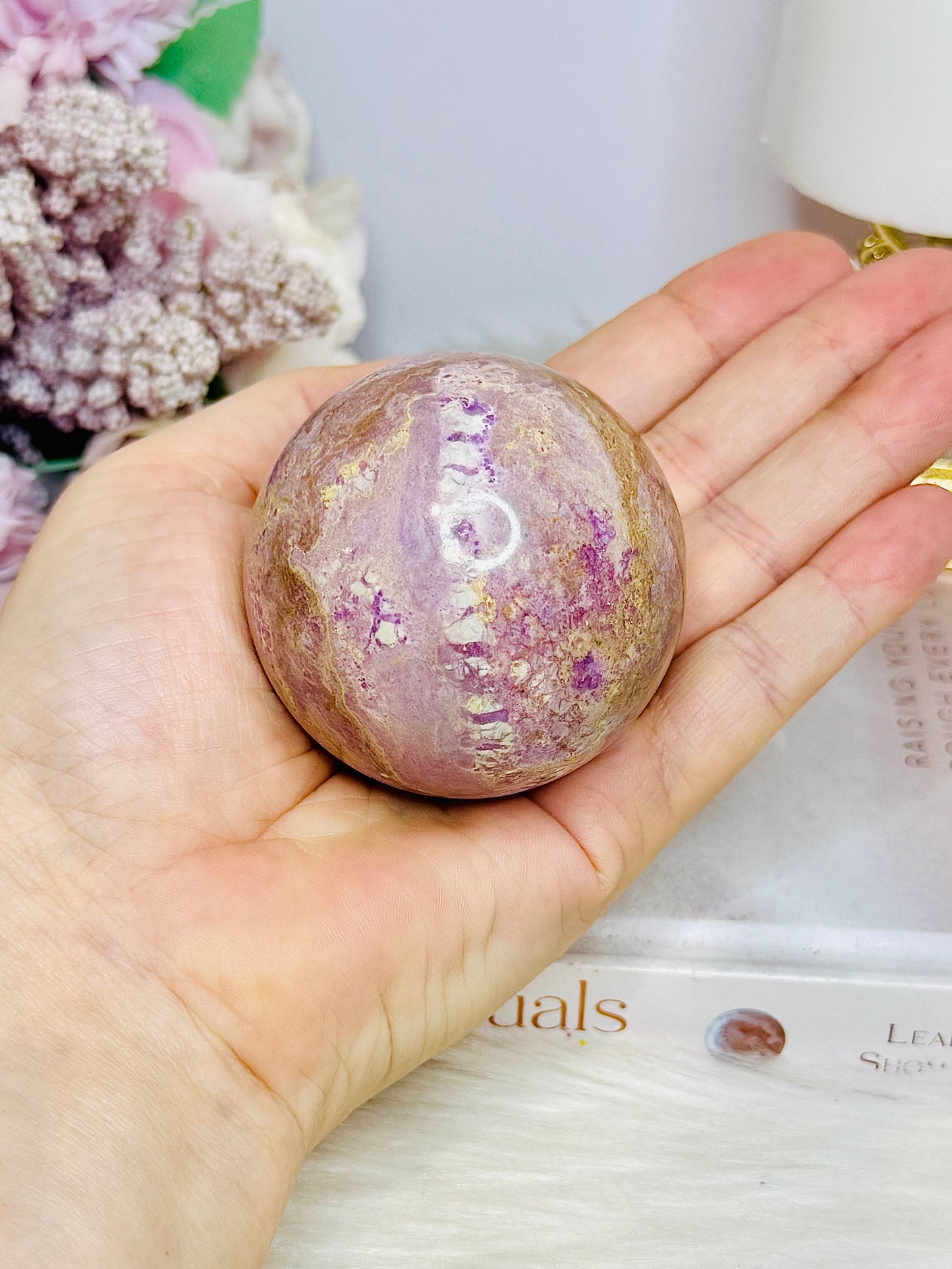 Rare Phosphosiderite Sphere On Stand 246g