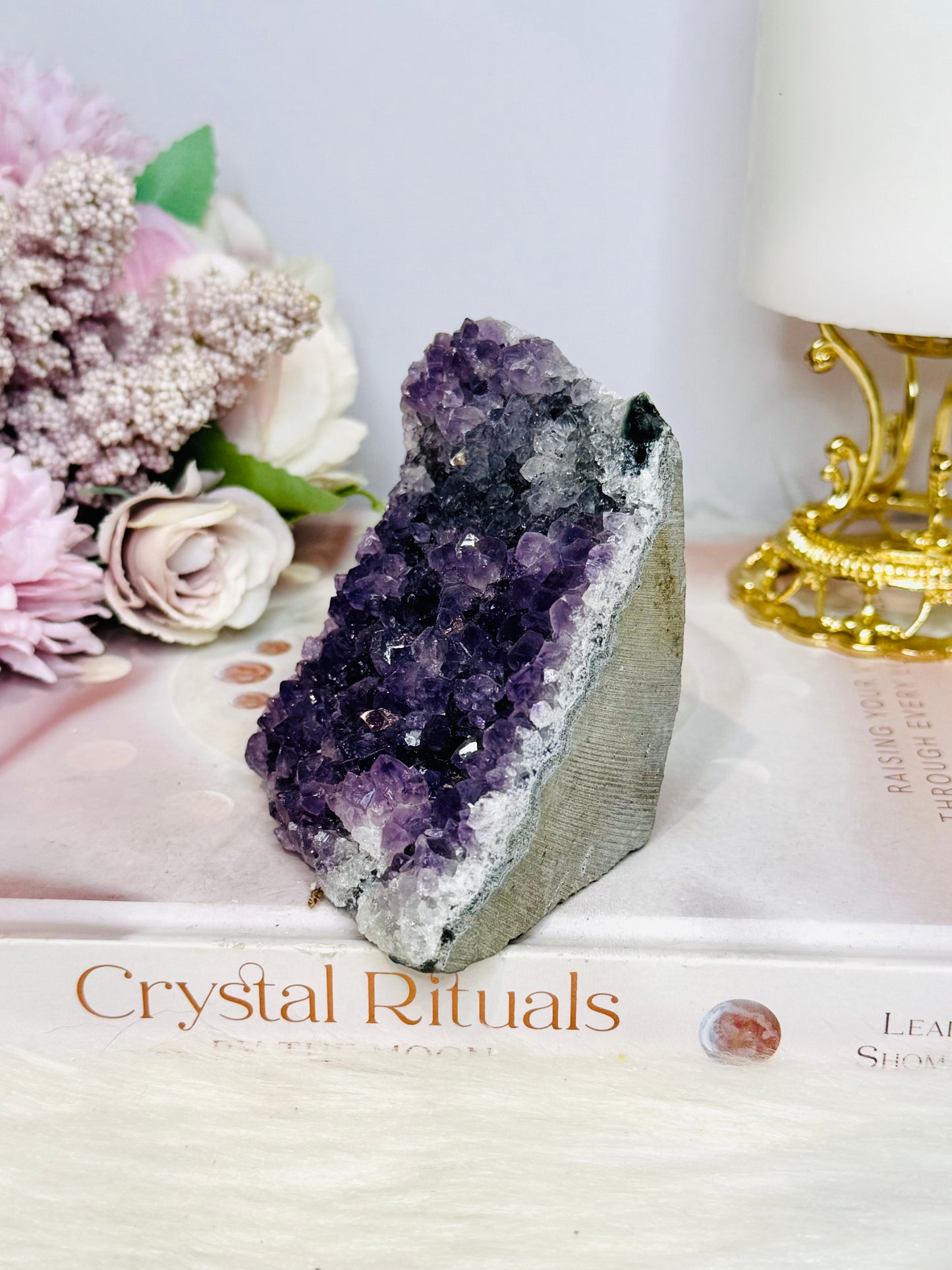Natural Base Cut Amethyst Cluster 9cm 336g