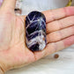 Chevron Amethyst Palm Stone (stand is display only)