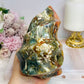 High Grade Ocean Jasper Carved Flame 13cm 1.1KG