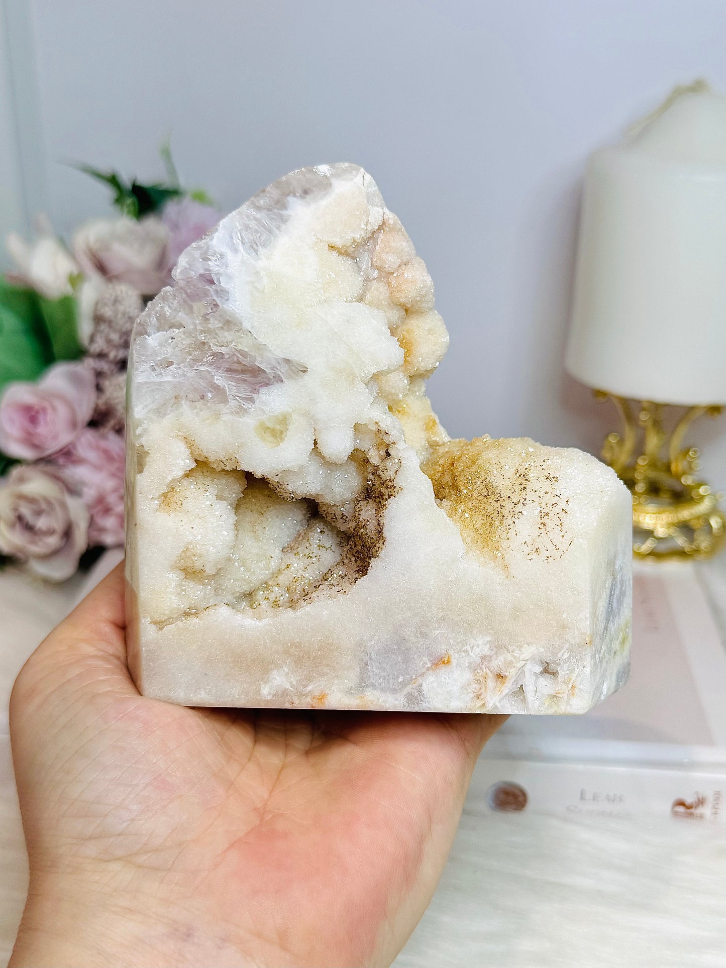 High Grade Pink Amethyst Sugar Druzy Freeform 10.5cm 505g