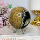 Large Volcano Agate (UV Reactive) Sphere On Stand 394g