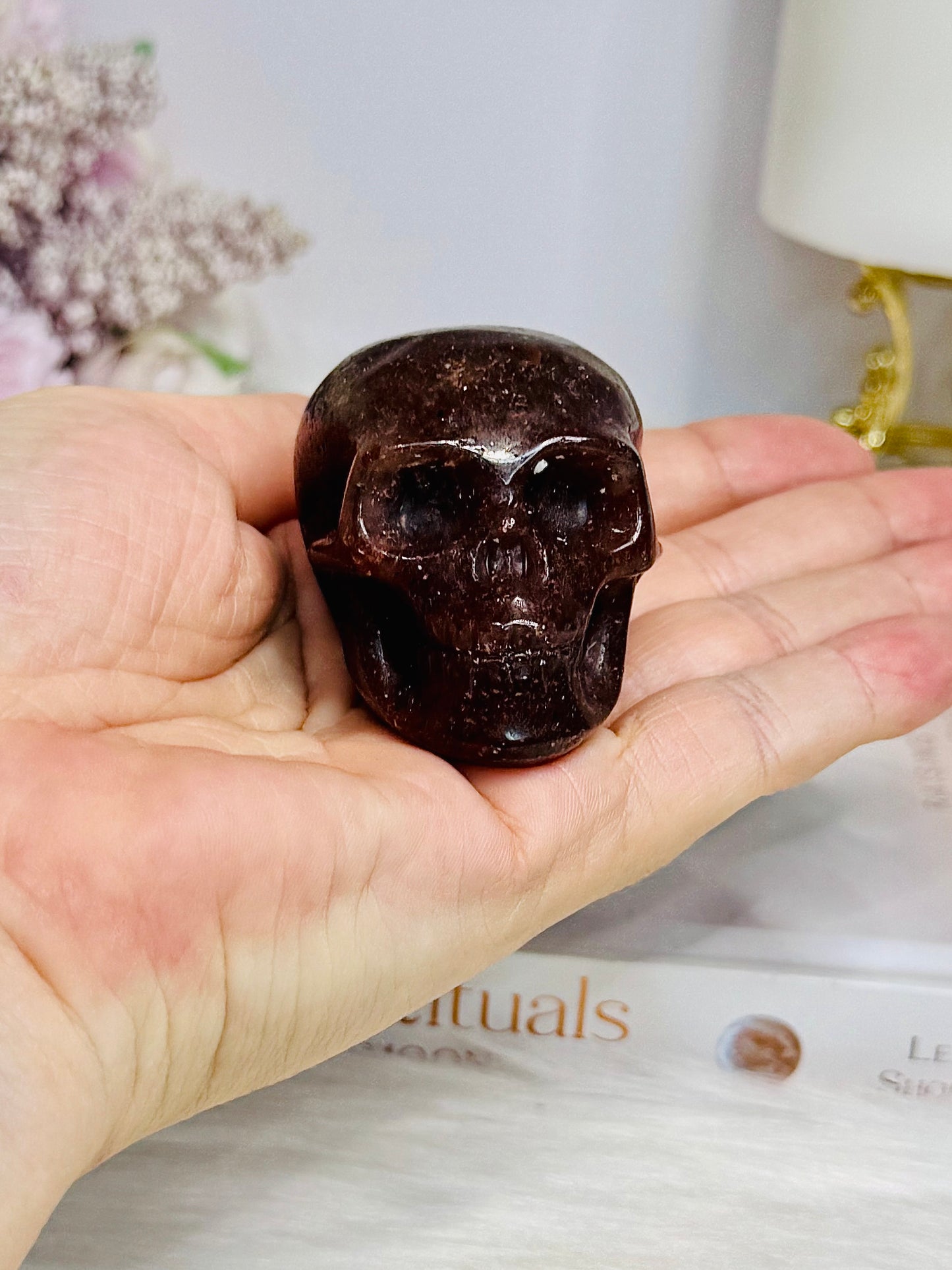 Strawberry Quartz Skull 6cm
