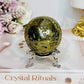 Large Druzy Pyrite Sphere on Stand 426g