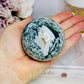 Large Moss Agate Druzy Sphere On Stand 344g