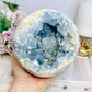 Huge Natural Blue Celestite Cluster Sphere on Stand 12cm 1.9KG