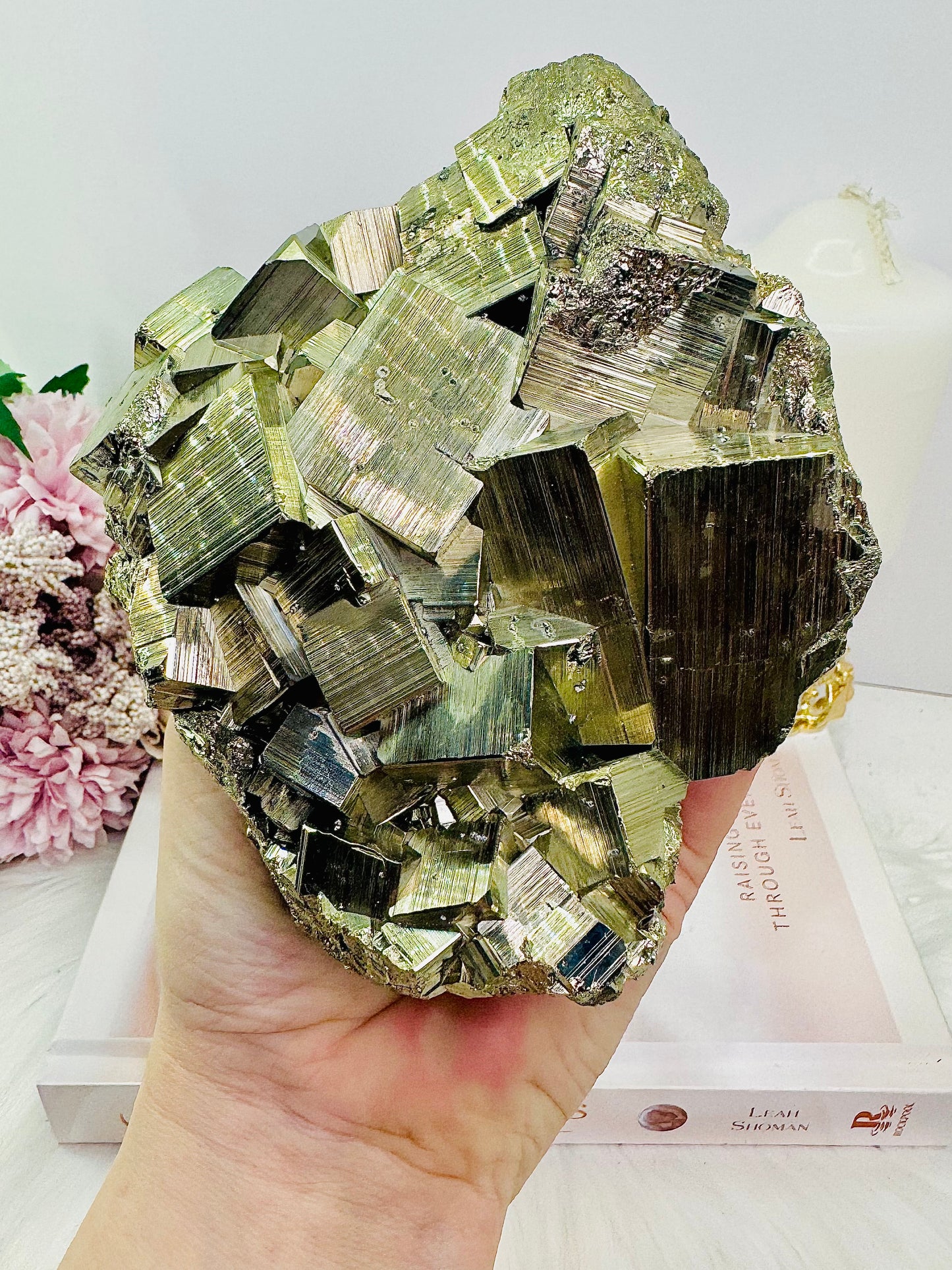 High Grade Incredible Large 1.53KG 13cm Cubed Pyrite Specimen