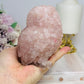 Large Rose Quartz Filled Resin Owl 10cm 639g