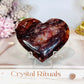 High Grade Fire Quartz Heart On Stand 8cm