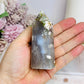 Flower Agate Carved Tower 9cm