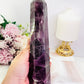 Fabulous Tall 23.5cm 968gram Purple Fluorite Tower with Rainbows