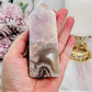 Incredibly Beautiful Druzy Pink Amethyst X Agate Tower 11cm 235grams