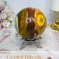 Large Mookaite Jasper Sphere on Stand 520g