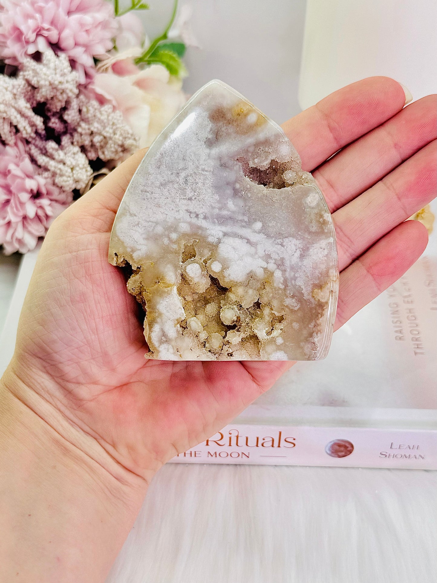 Stunning 9cm Druzy Flower Agate Freeform | Flame