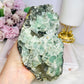 Large Green Cubed Fluorite Sugar Druzy Specimen on Matrix 15cm 777g