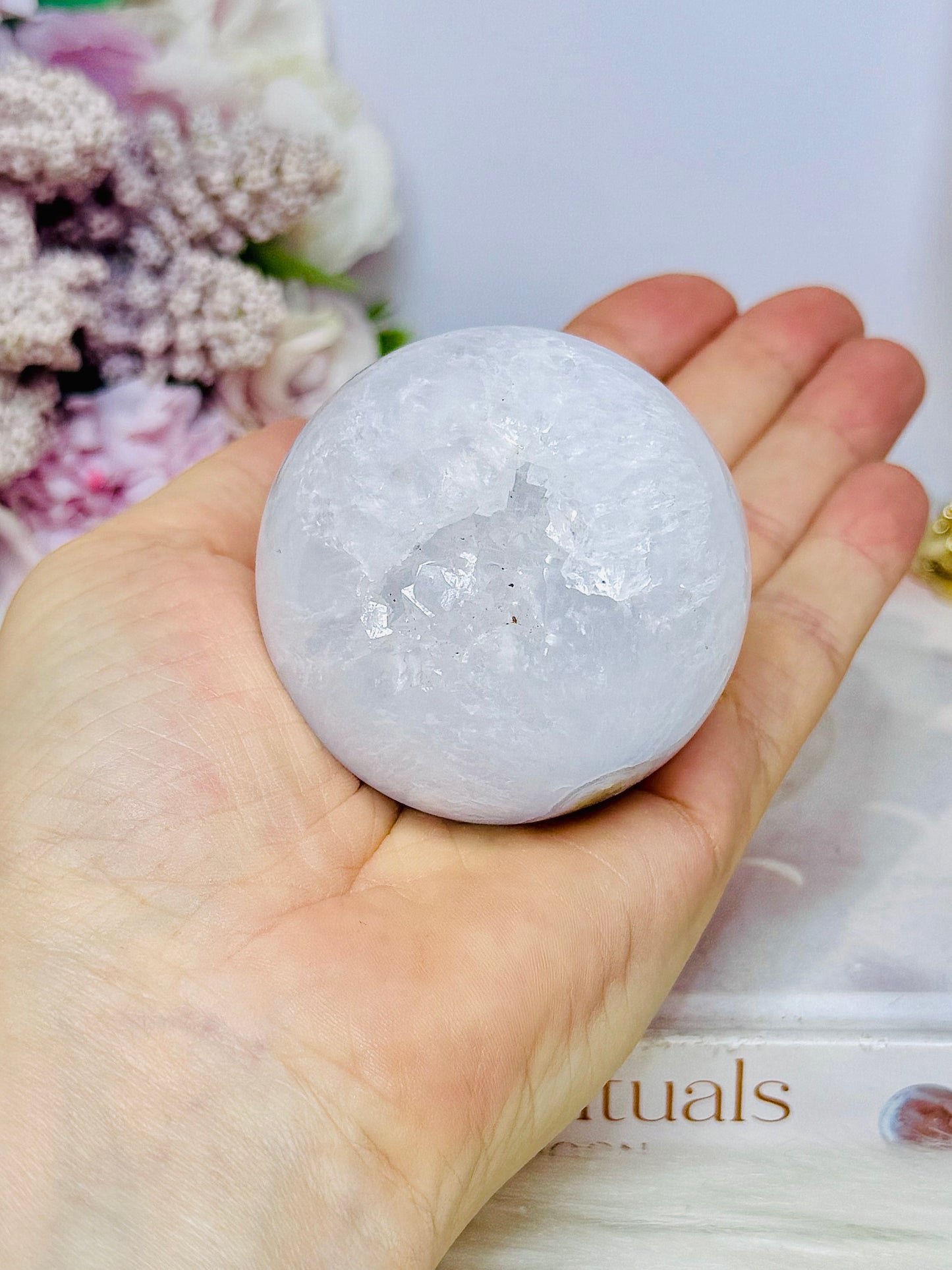 Druzy Blue Lace Agate Sphere on Stand 245g