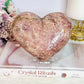 Large Pink Amethyst Chunky Heart On Stand 592gram