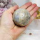 Moonstone Sphere with Blue Flash 6.5cm On Stand