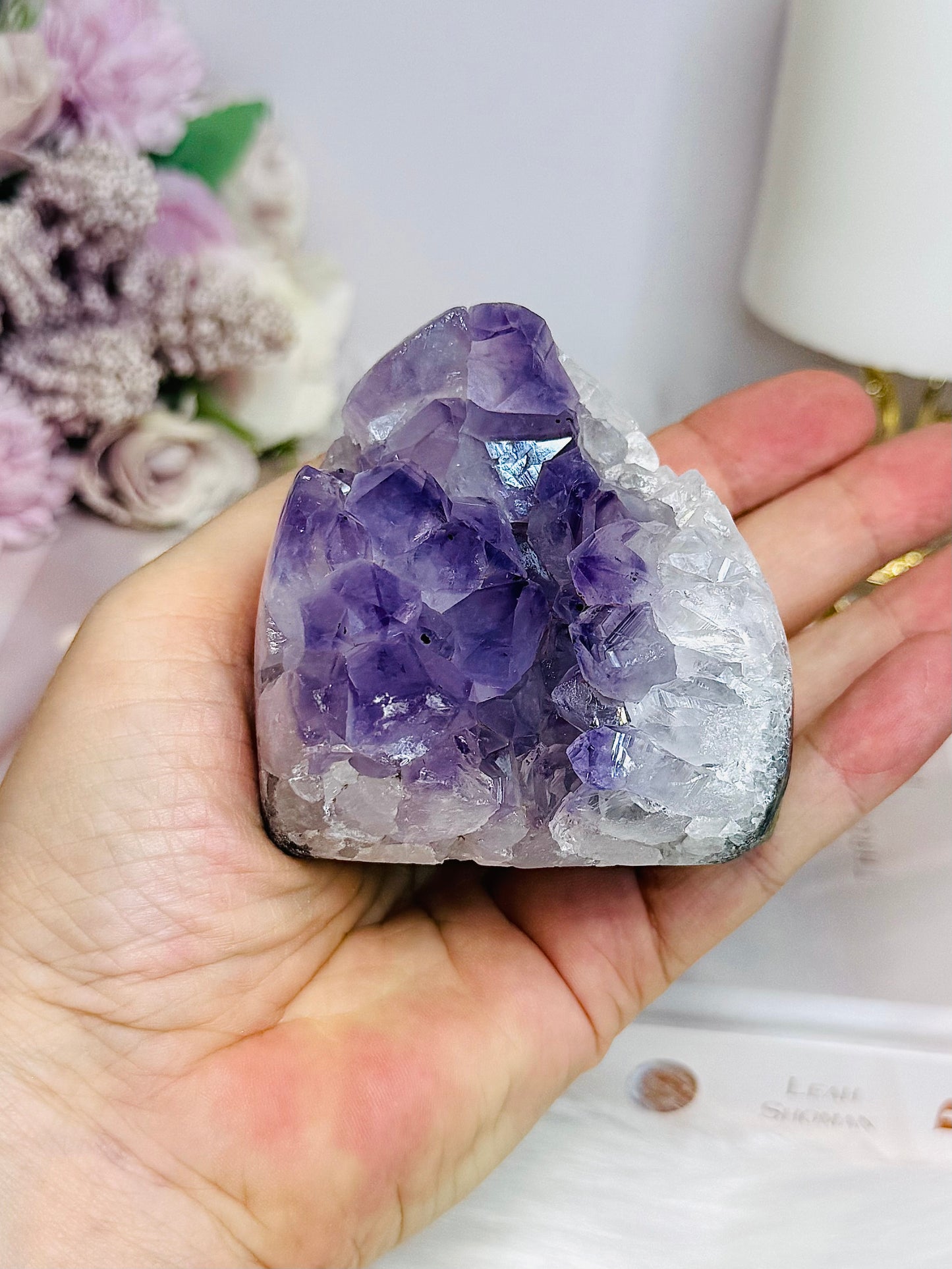 Natural Amethyst Base Cut Cluster 7cm 302g