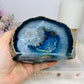 Blue (dyed) Agate Geode 12.5cm 771g