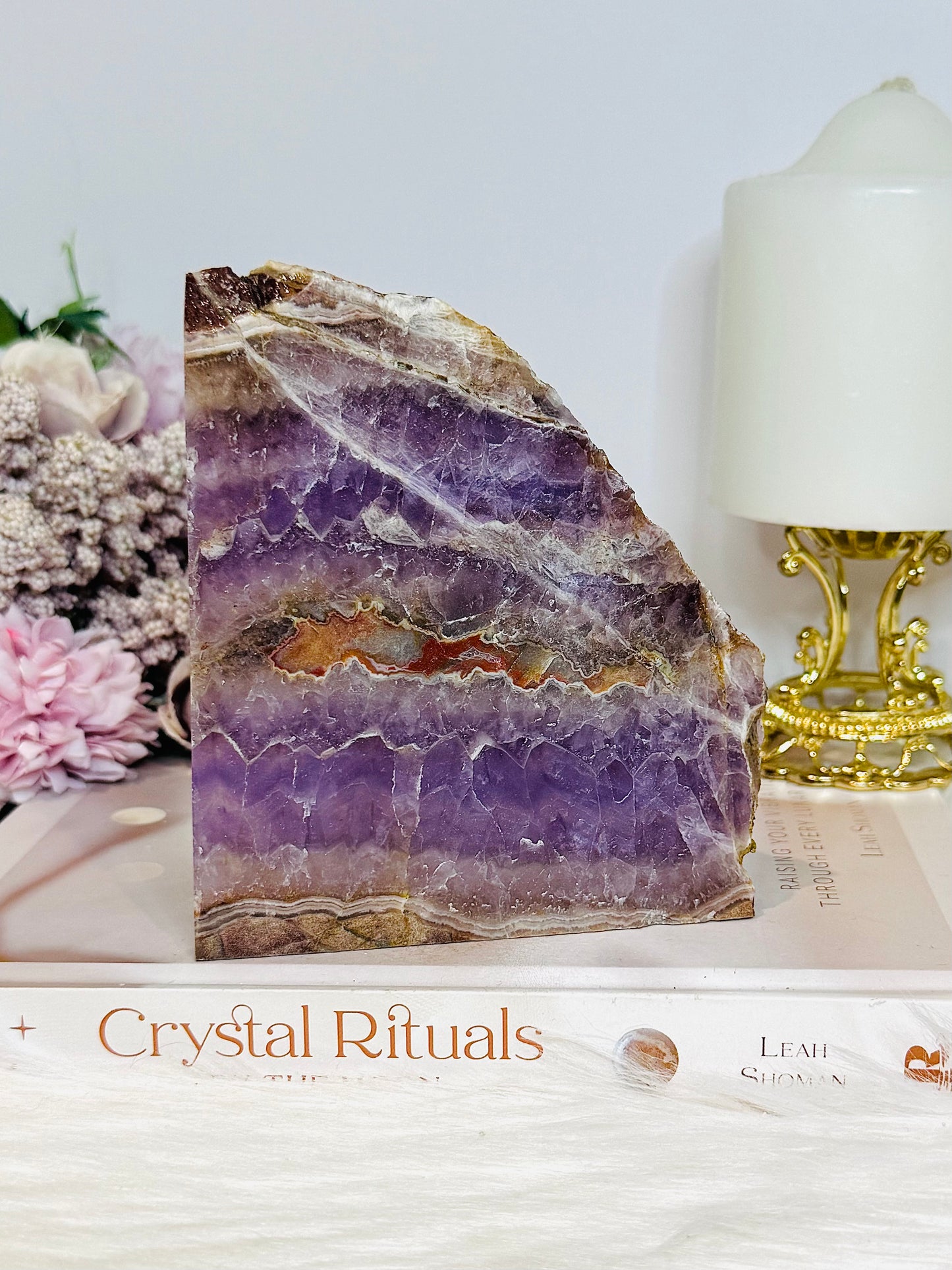 Natural Crazy Lace Amethyst Slab 12cm