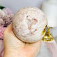 Large Druzy Pink Amethyst Sphere On Stand 630g