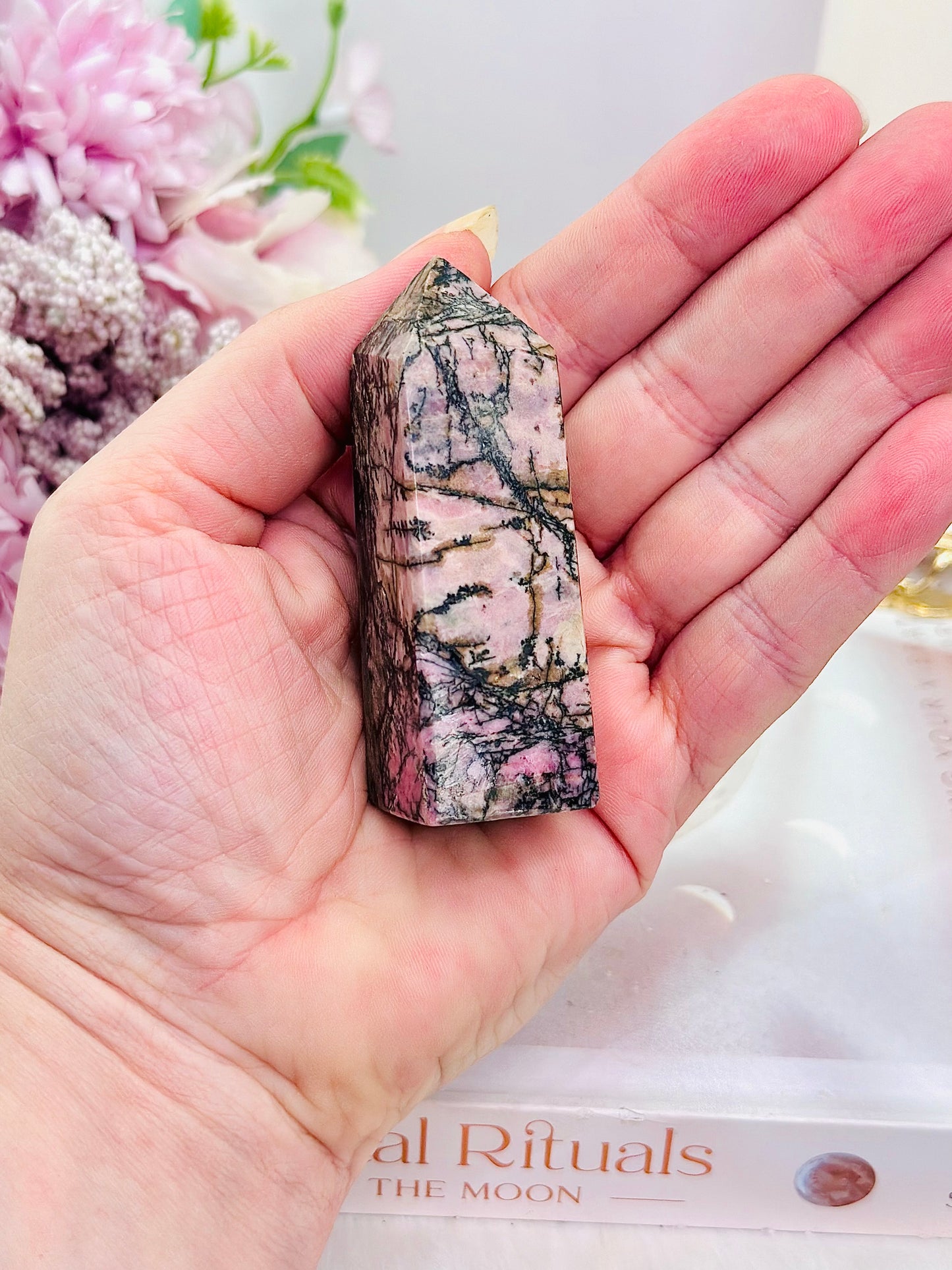 Natural Rhodonite Tower 7cm