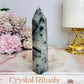 Black Tourmaline In Quartz Tower 11cm