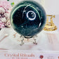 A Protective Stone ~ Huge 10cm 1.33KG Natural Black Onyx Polished Sphere On Stand