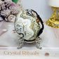 Mexican Lace Agate Druzy Sphere on Stand 331g
