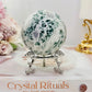 Beautiful Natural 274gram Moss Agate Sphere on Stand with Imperfections