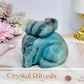 Chunky Blue Sky Quartz Koala Carving 418g