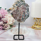 Natural Zeolite | Flower Amethyst Slab on Stand 14cm
