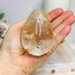 Large Clear Quartz With Golden Healer Inclusions Egg On Stand 7cm 318g