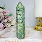 Amazonite with Smokey Quartz Tower 13cm