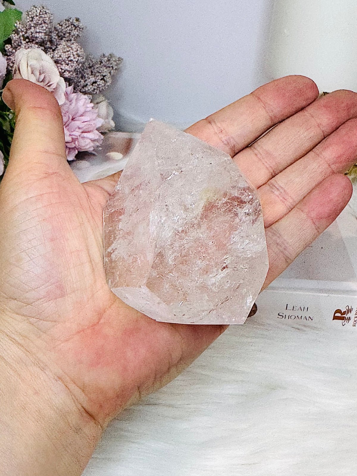 Clear Quartz Polished Freeform with Rainbows 234g
