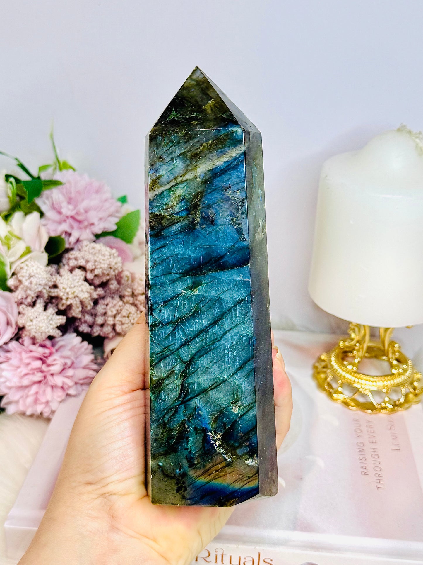 Large Labradorite Tower Full of Flash 18cm 738g
