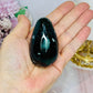 Moss Agate Carved Egg On Stand 7cm