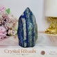 Natural 429gram Lapis Lazuli Carved Flame