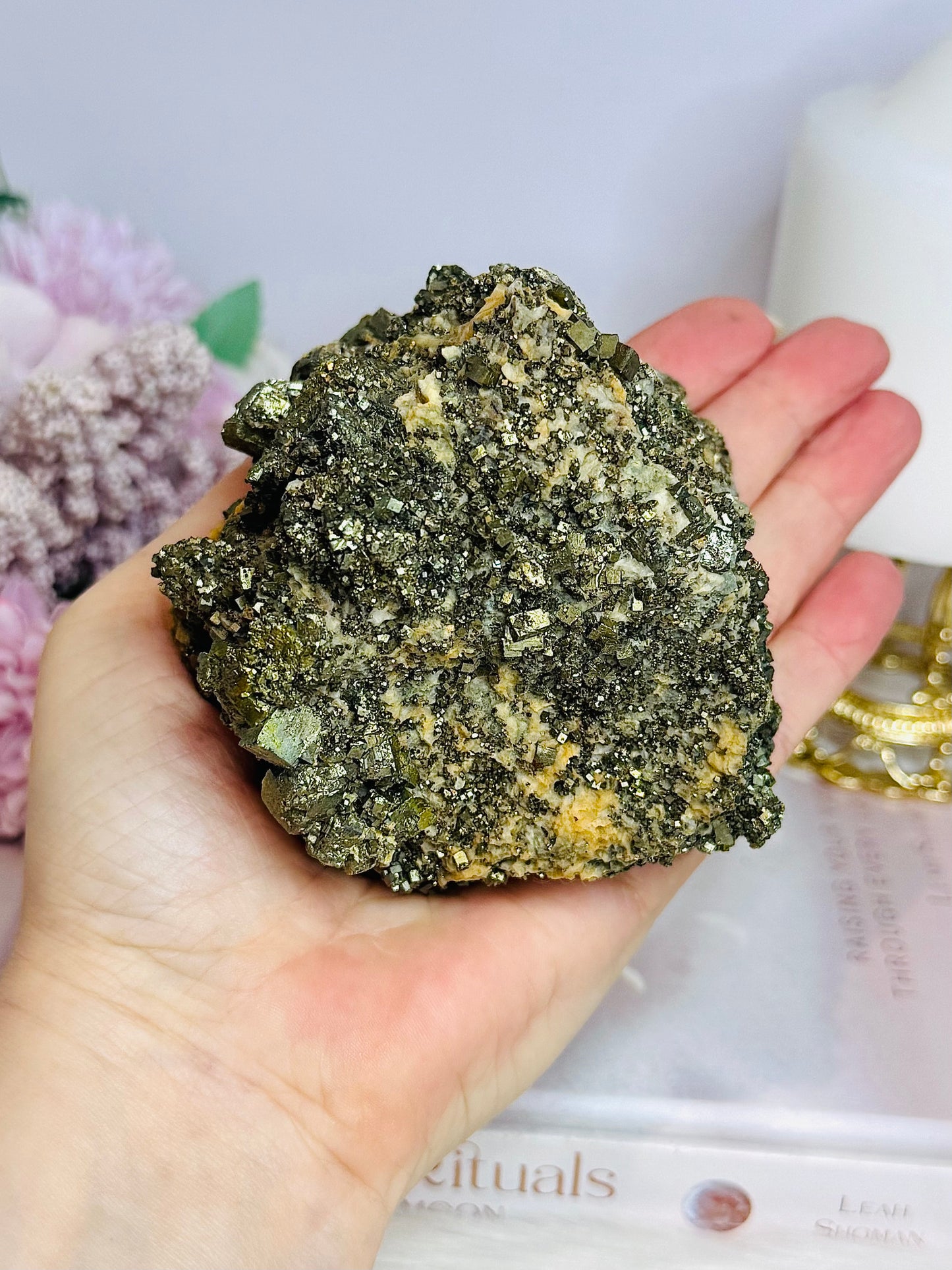 Large Natural Cubed Pyrite Specimen 847g