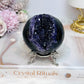 Large Druzy Amethyst Sphere on Stand 358g