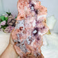 High Grade Pink Amethyst Druzy Slab on Stand 1.2KG 27.5cm