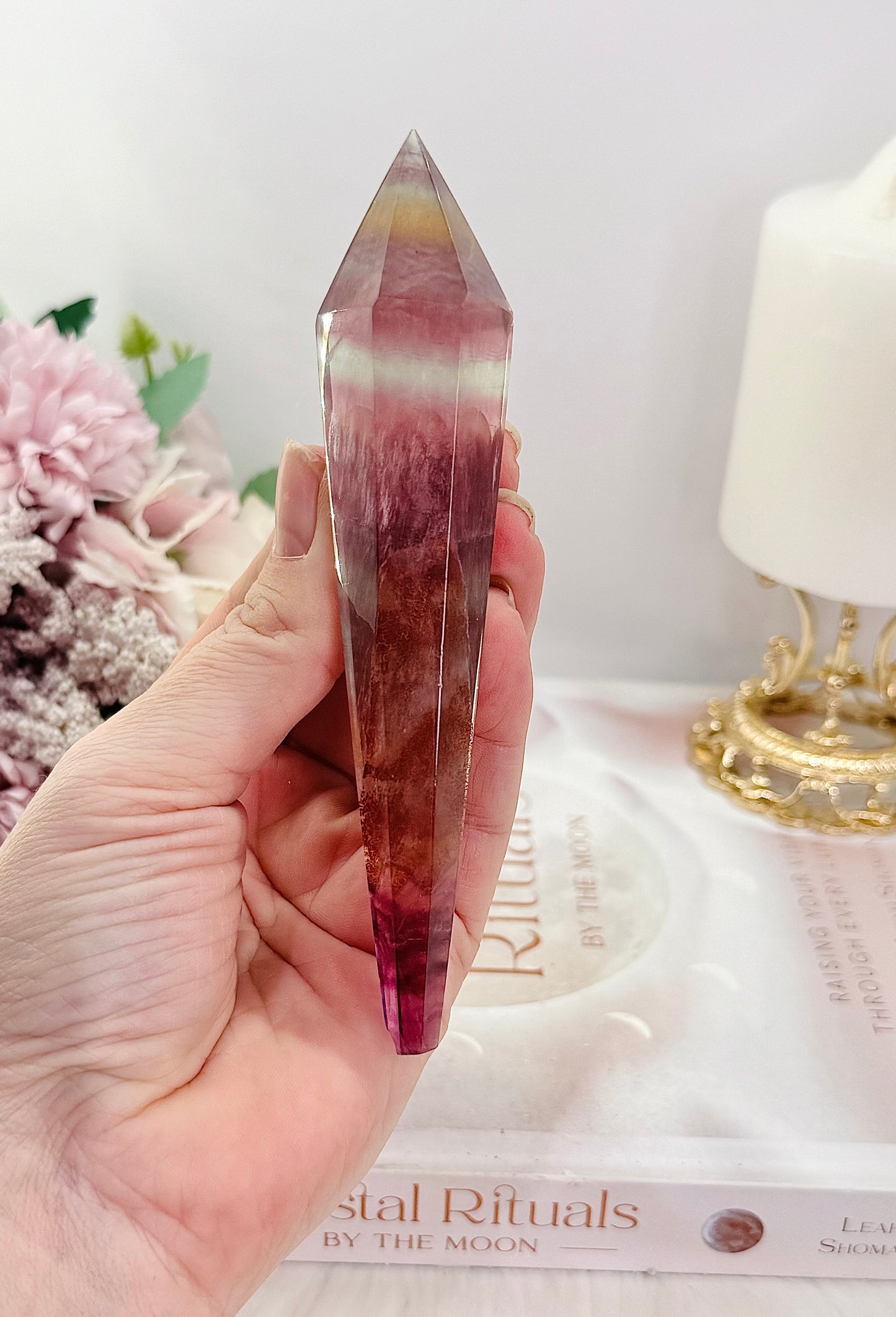 Beautiful 13cm Candy Fluorite Wand