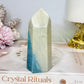 Blue Trolleite Carved Tower 10.5cm